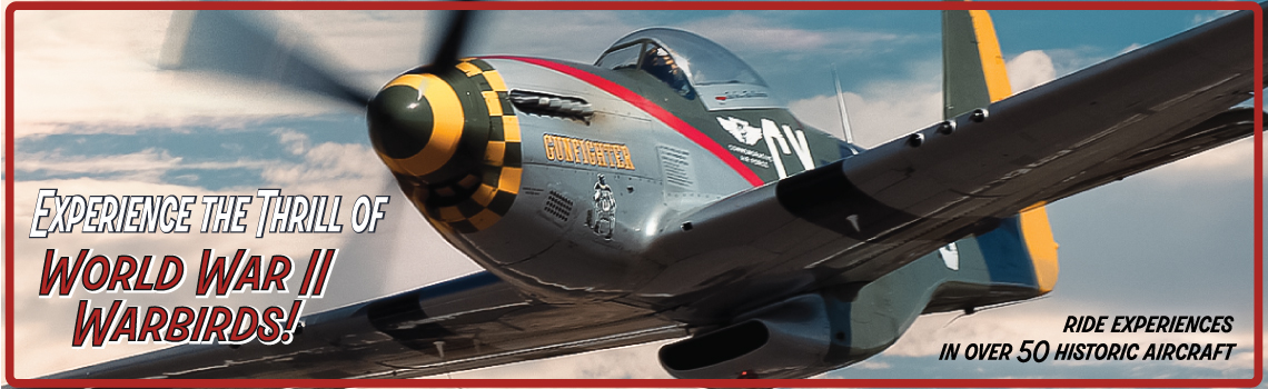 Aircraft Rides Banner Featuring P-51 Mustang