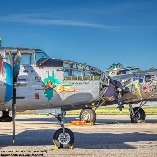 CAF B-17 Sentimental Journey and B-25 Maid in the Shade