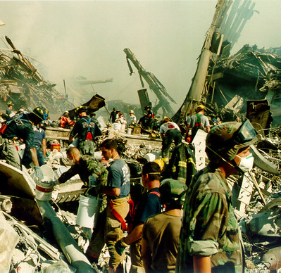 First Responders at ground zero in NYC September 2001