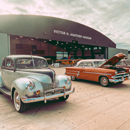 Classic automobiles on display at Aviation Discovery Fest