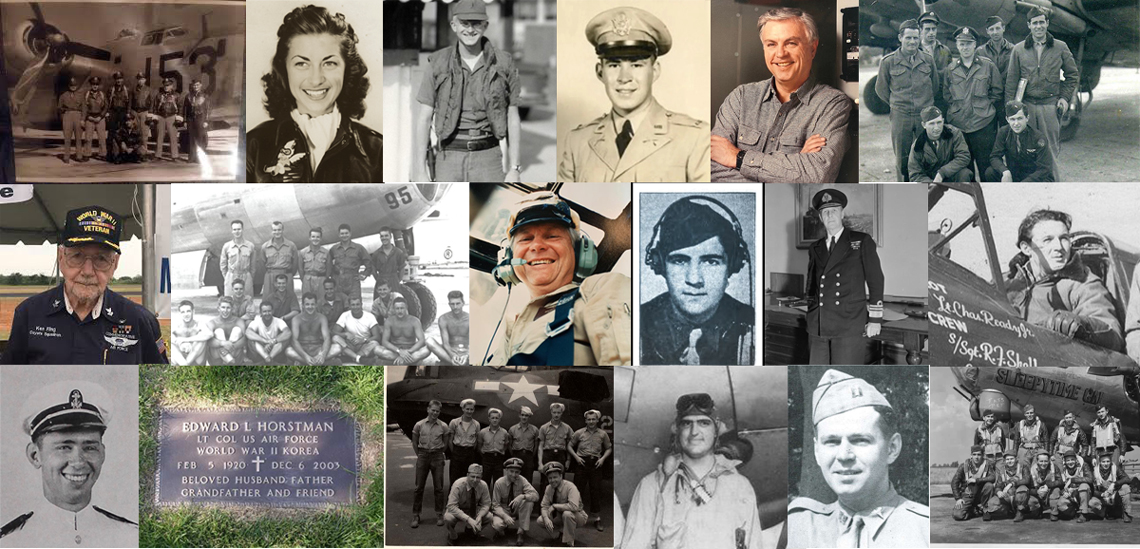 Pilot and child by a mustang