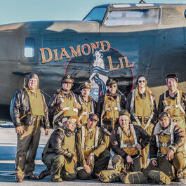 World War II living history reenactors at Aviation Discovery Fest in Dallas